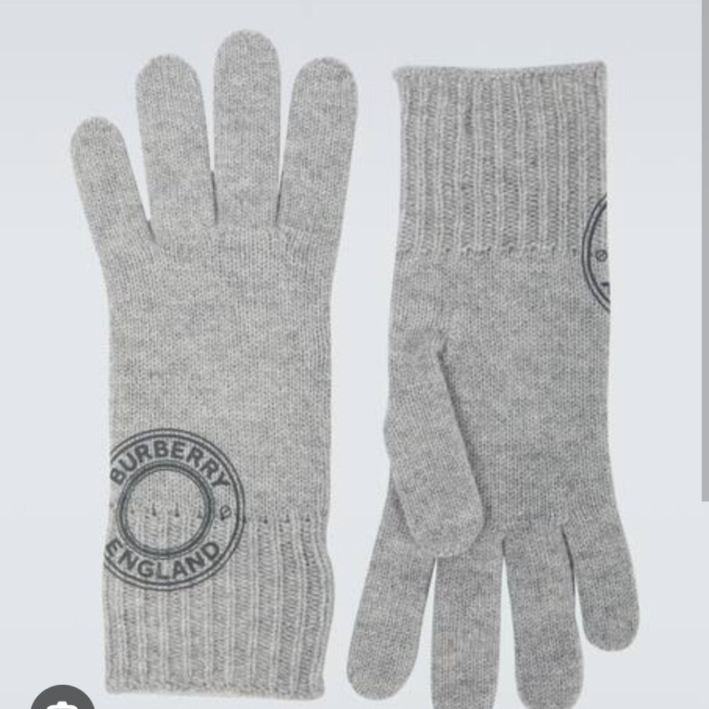 New Burberry cashmere logo gloves